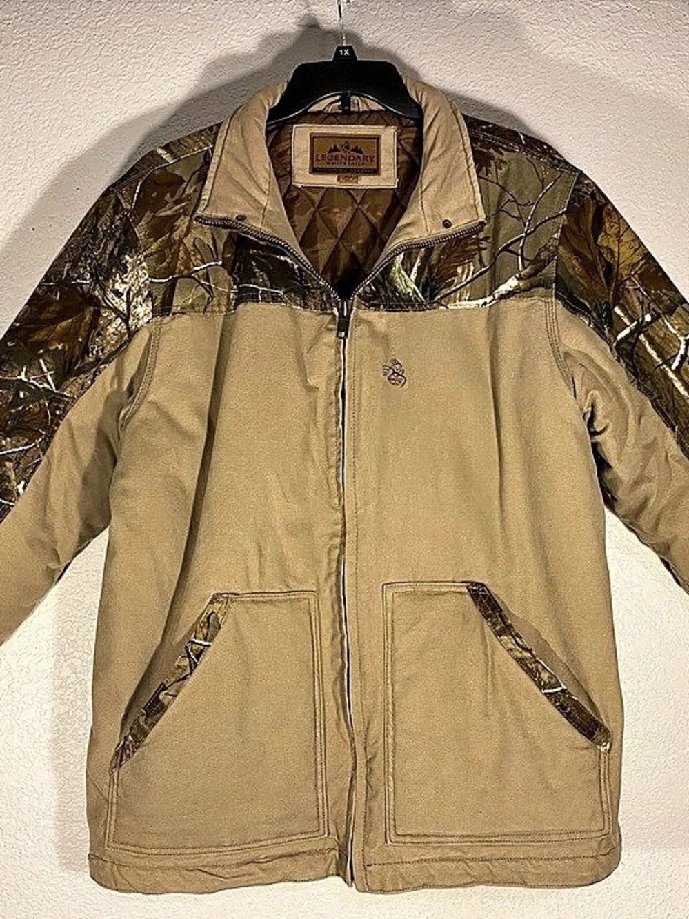 Legendary Whitetails Men's Canvas Cross Trail Big Game Camo Workwear Coat Cross